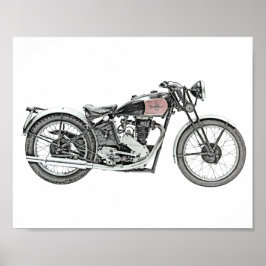 Poster Moto Excelsior Warrior 1938