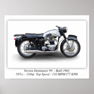 Poster Moto Norton Dominator 99 - A3