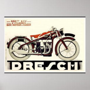Poster Moto Vintage français 500 cc