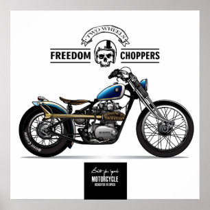 Poster Moto vintage Freedom Chopper