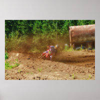 Motocross Dirt-Bike Racer Spray Dirt