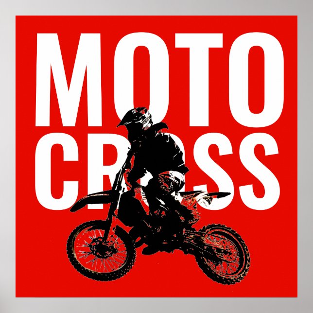 Poster Motocross Motorcycle Sport Pop Art (Devant)