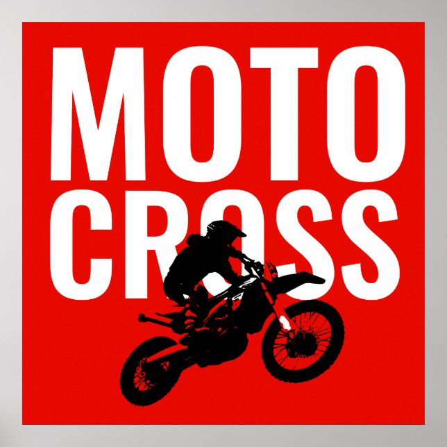 Poster Motocross Motorcycle Sport Pop Art (Devant)
