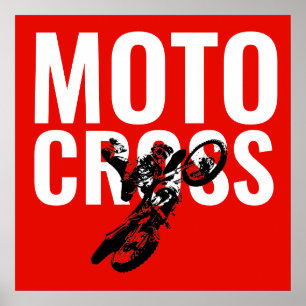 Poster Motocross Motorcycle Sport Pop Art