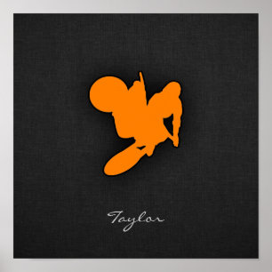 Poster Motocross orange