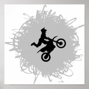 Poster Motocross Scribble Style