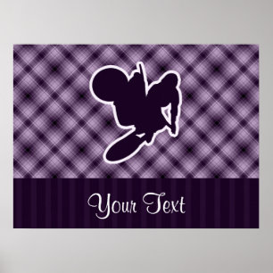 Poster Motocross violet