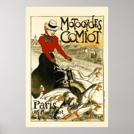 Poster MOTOCYCLES COMIOT Paris Vélo Theophile Steinlen