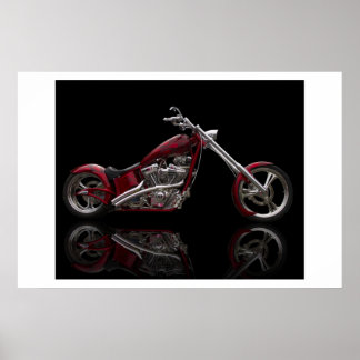 Poster Motocyclette Chopper personnalisée