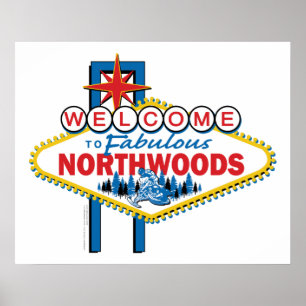 Poster Motoneige/Bienvenue dans les Northwoods
