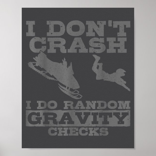 Poster Motoneige Je ne fais pas de crash Vérifications al (Devant)