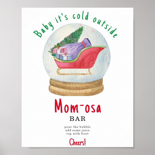 Poster Motoneige père Noël - bar maman-osa (Devant)