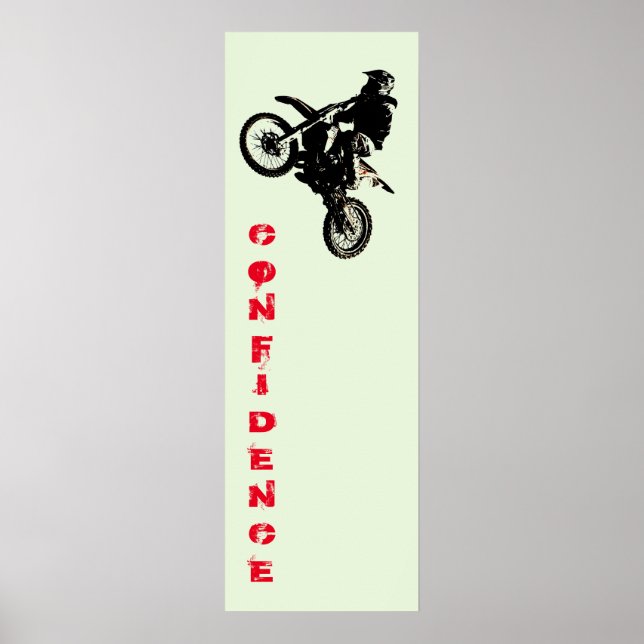 Poster Motorcyle Sport Confiance Pop Art Motivation (Devant)