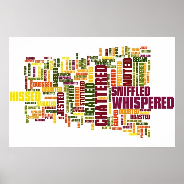 Poster Mots à utiliser au lieu de l'affiche de classe (Devant)