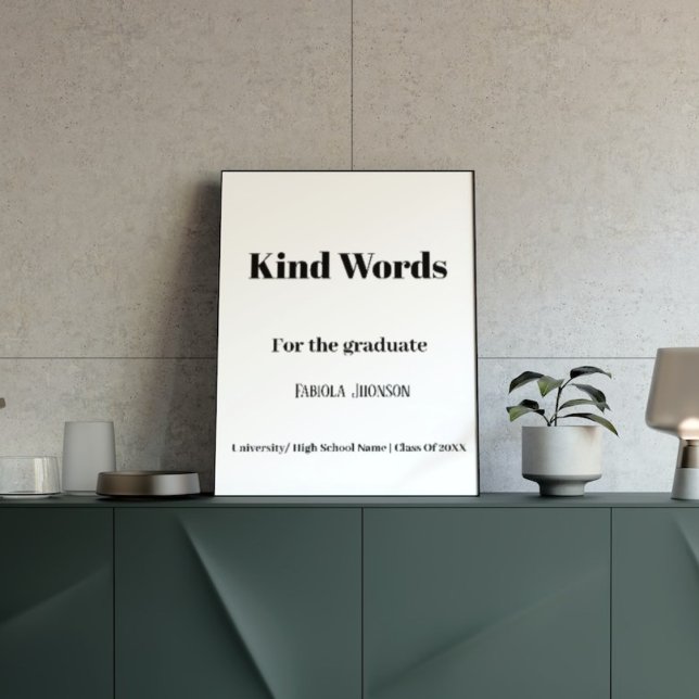 Poster Mots-clés de la fête de graduation pour le diplômé (Créateur téléchargé)