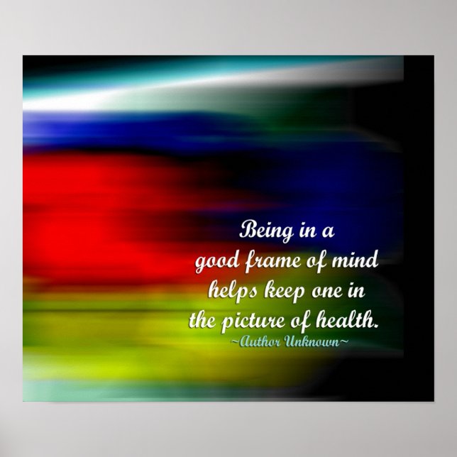 Poster Mots d'attitude positive - Image de la santé (Devant)