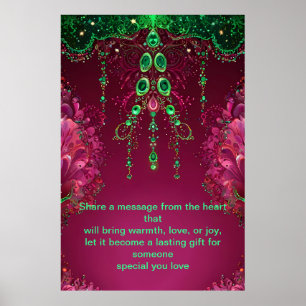 Poster Mots de coeur : Un cadeau personnalisé d'amour