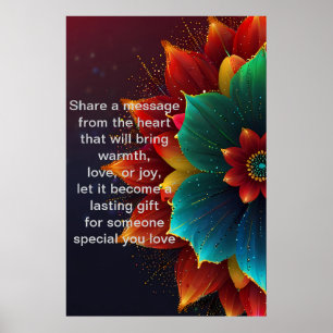 Poster Mots de coeur : Un cadeau personnalisé d'amour