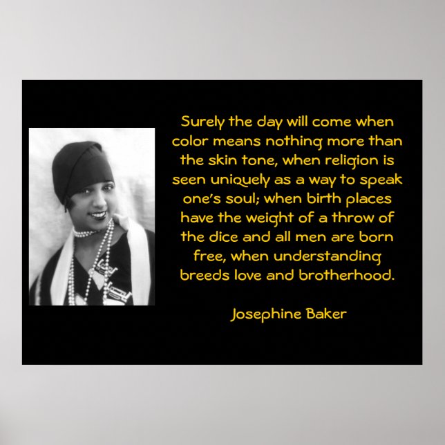 Poster mots de sagesse : Joséphine Bakers (Devant)