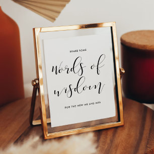 Poster Mots de sagesse signe mariage