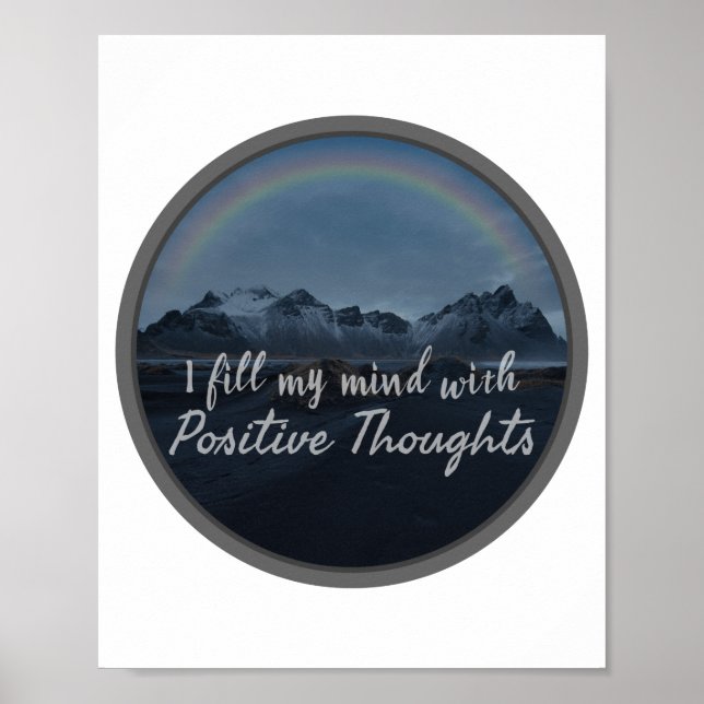 Poster mots d'inspiration matinale pour l'acceptation de  (Devant)