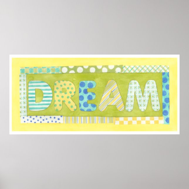 Poster Mots d'inspiration par Megan Meagher | Rêve (Devant)
