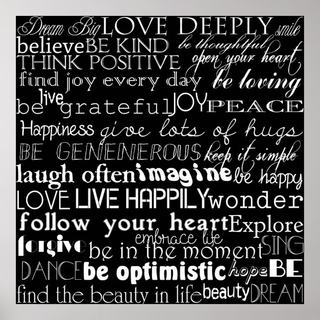 Poster Mots Inspirants (Devant)