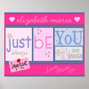 Poster Mots Inspirants - Pour Une Fille