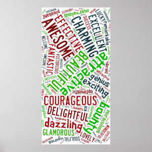 Poster Mots positifs