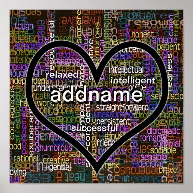 Poster Mots Positifs À Votre Sujet ! ! ! (Devant)