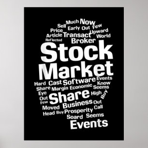 Poster Mots Stocks Investisseurs