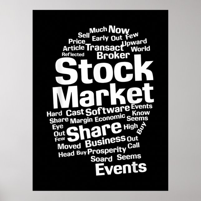 Poster Mots Stocks Investisseurs (Devant)