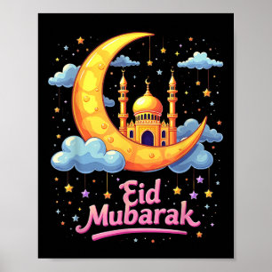 Poster Moubarak Kareem Aïd Alfitr Ramadan Karim 2025