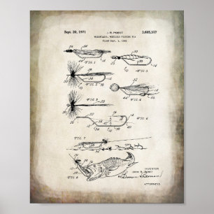 Poster Mouches de pêche