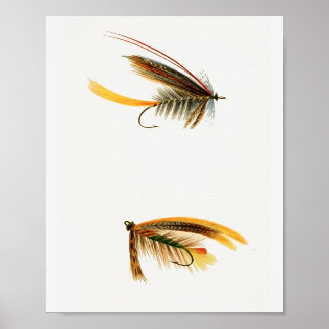 Poster Mouches de pêche #3 (Devant)