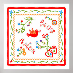 Poster Mouchoirs d'amour de Valentine