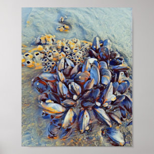 Poster Moule bleue copie de 8 x 10 toiles