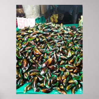 Poster Moules à lèvres vertes à vendre