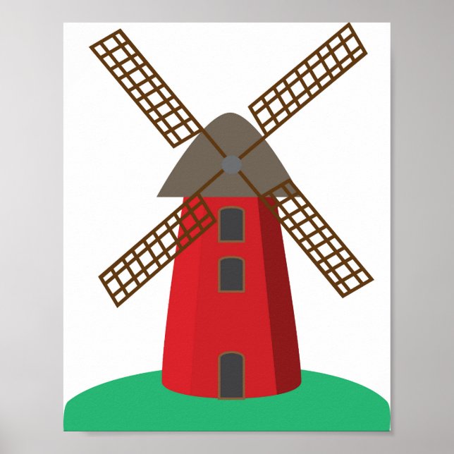 Poster Moulin à vent (Devant)