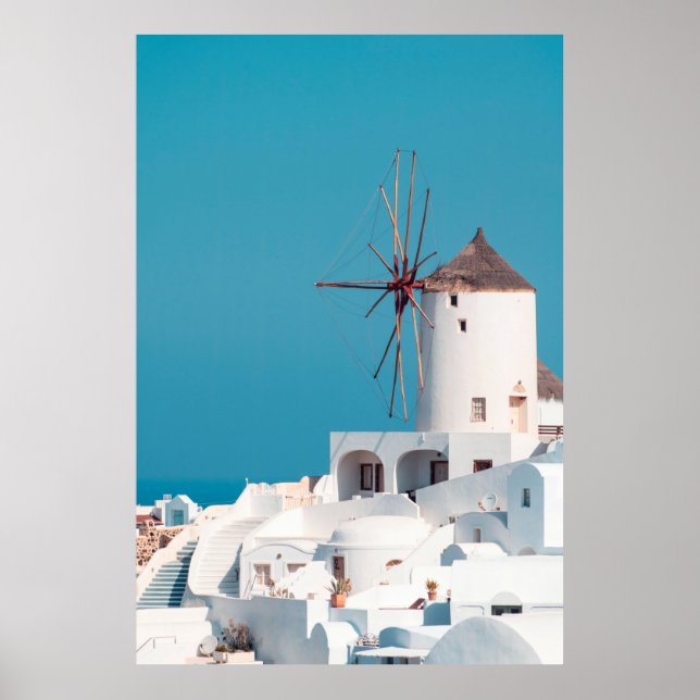 Poster moulin Brown et blanc (Devant)