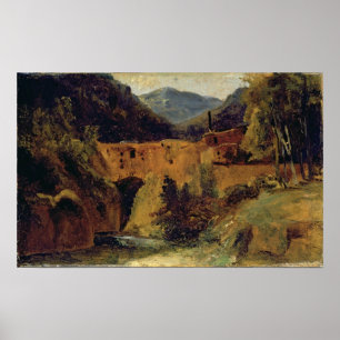 Poster Moulin dans la vallée près d'Amalfi, 1829