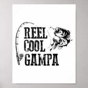 Poster Moulinet de pêche Gampa Drôle Cadeau cool Gampa