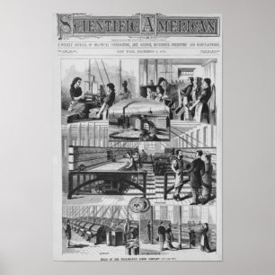Poster Moulins de la société de toile de Willimantic