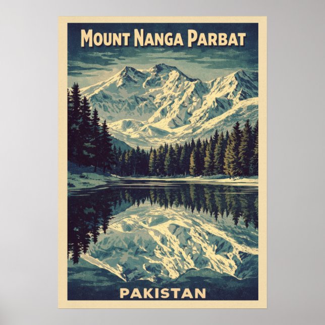 Poster Mount Nanga Parbat V01 (Devant)