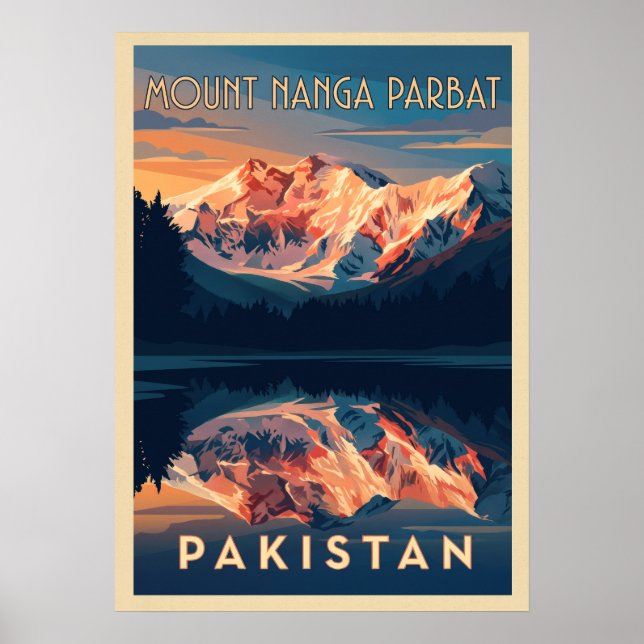 Poster Mount Nanga Parbat V02 (Devant)