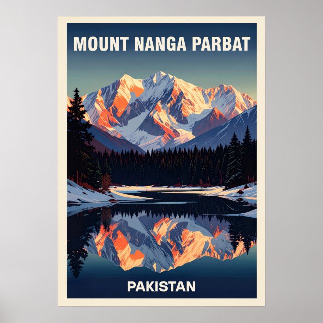 Poster Mount Nanga Parbat V04 (Devant)