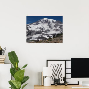 Poster Mount Rainier Glacier Vista Photographic Landscape