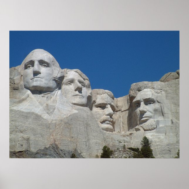 Poster Mount Rushmore, Dakota du Sud, Présidents des État (Devant)