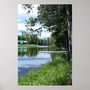 Poster Mountain Lake, Dock