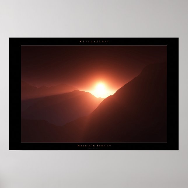 Poster Mountain Sunrise (Devant)